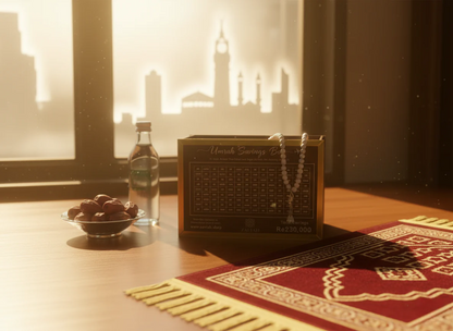 Umrah Savings Box – 280 Days Wooden Halal Money Jar for Hajj & Umrah